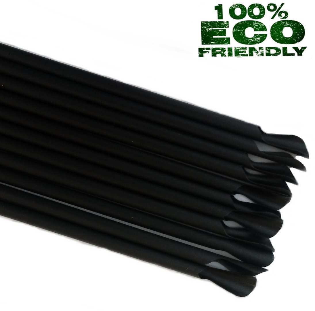 Löffel Trinkhalme BIO PLA schwarz Löffel Trinkhalme BIO PLA schwarz