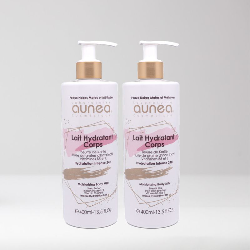 Lot de 2 Laits Hydratant Corps Adulte  de 400 ml