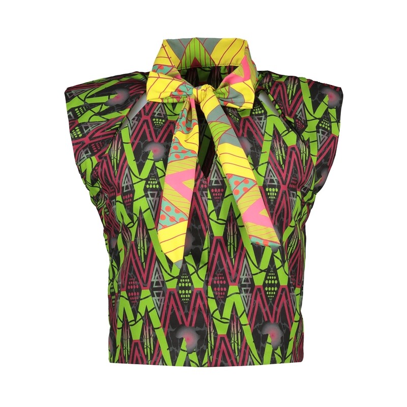 WARRIOR PRINT CROP VEST