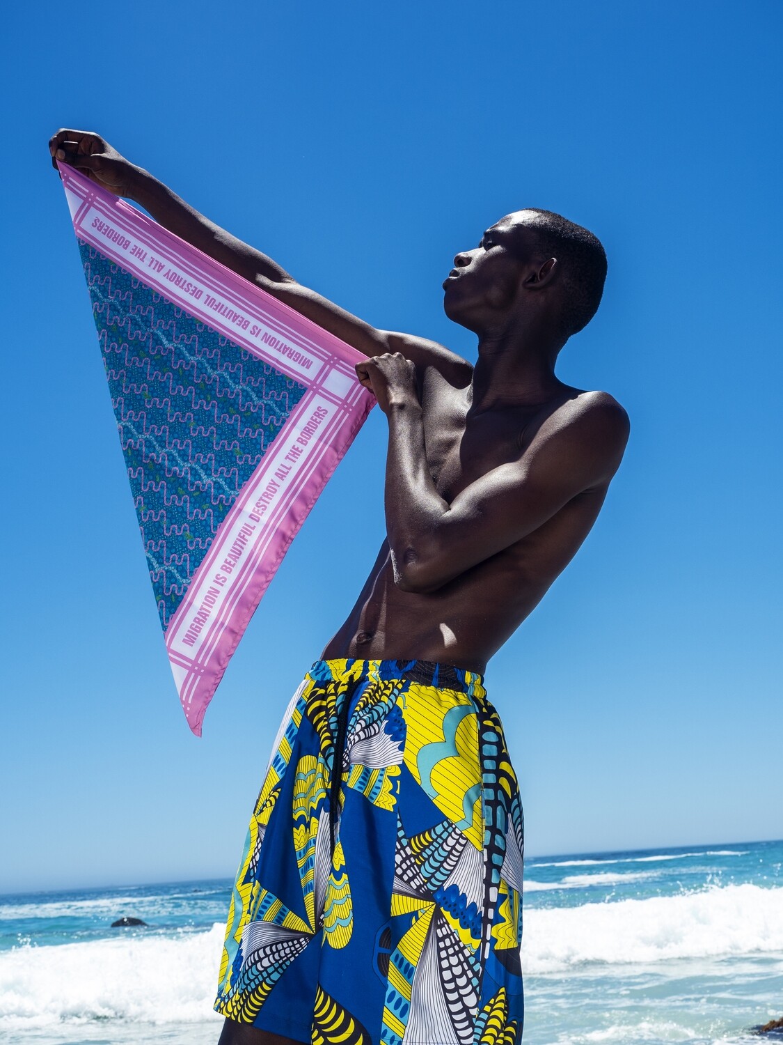 HARVEST PINK BLUE SCARF