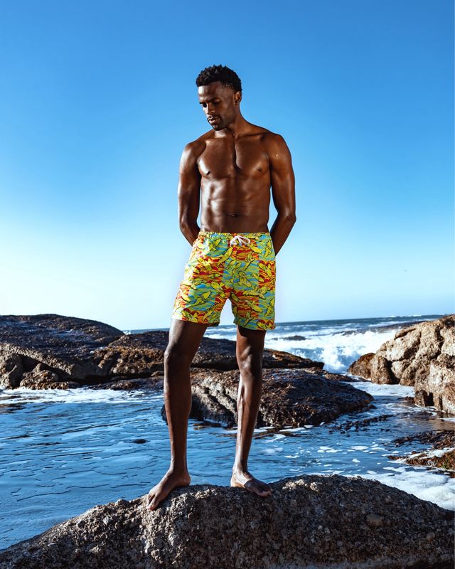 BIRD’S EYE YELLOW SWIM SHORTS