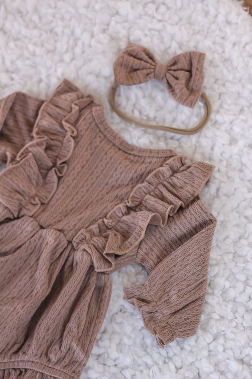 Warm Biscuit Onesie + Headband