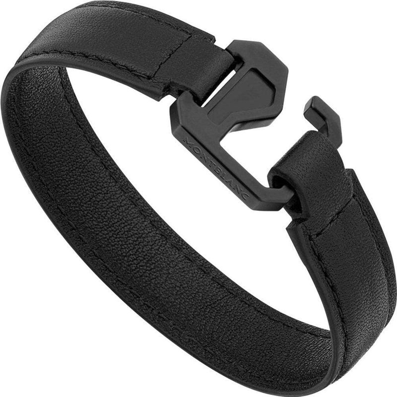 Extreme Neo Blk Steel 68 Leather Pvd Bracelet