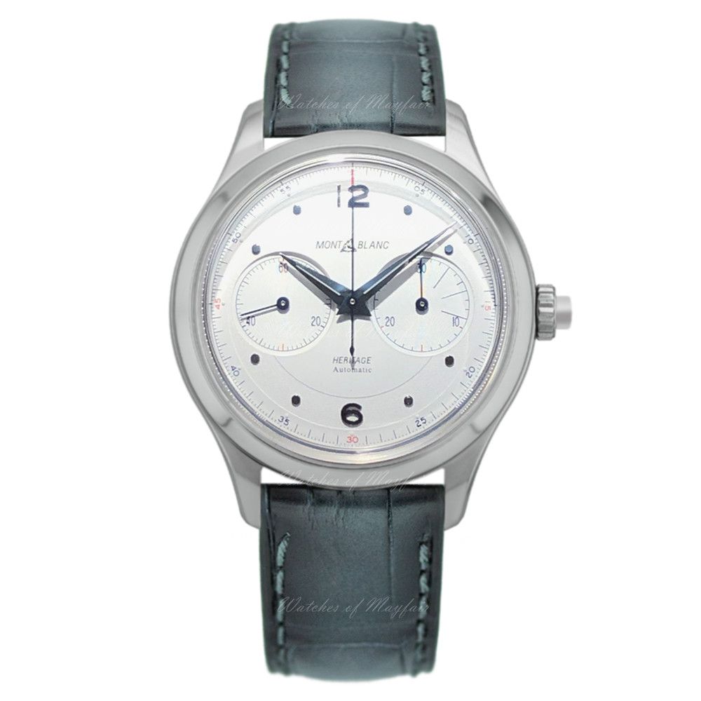 SS 42Mm Auto Heritage Mono Pusher Sil Dl Grey Strap