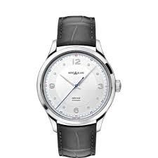 SS 40Mm Auto Heritage Silver Dial Grey Strap