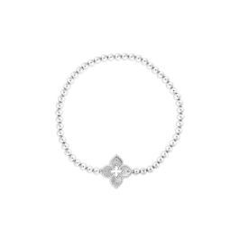 18K White Gold Petite Diamond Venetian Stretchy Bracelet