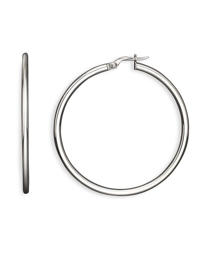 18K White Designer Gold The Perfect Hoop® Large Earrings