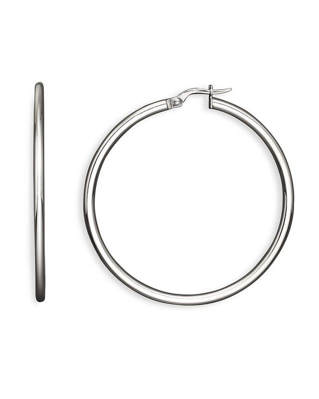 18K White Designer Gold The Perfect Hoop® Large Earrings