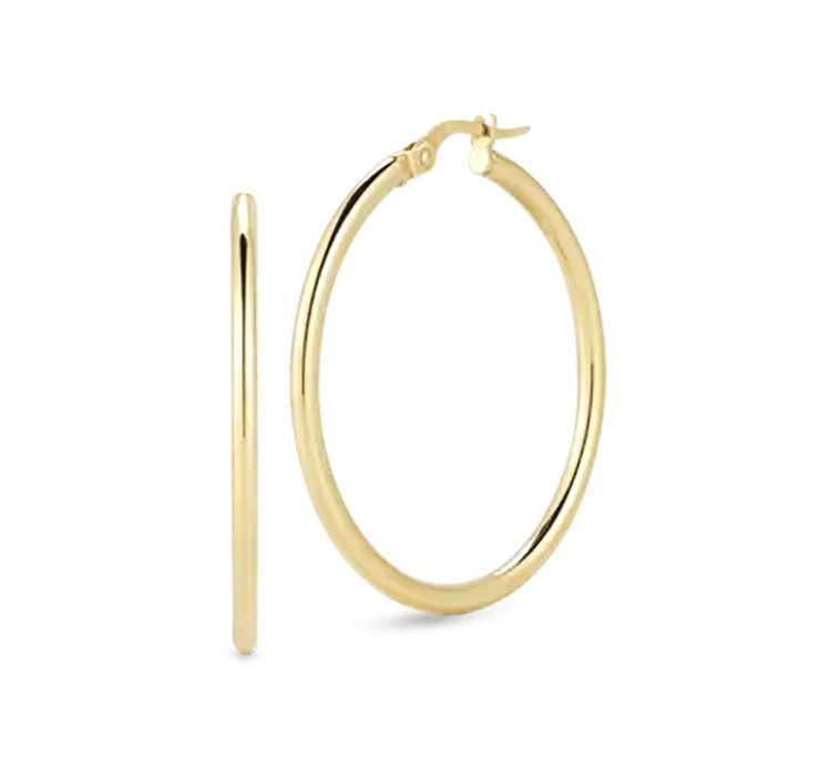 18K Yellow Designer Gold The Perfect Hoop® Medium Earrings
