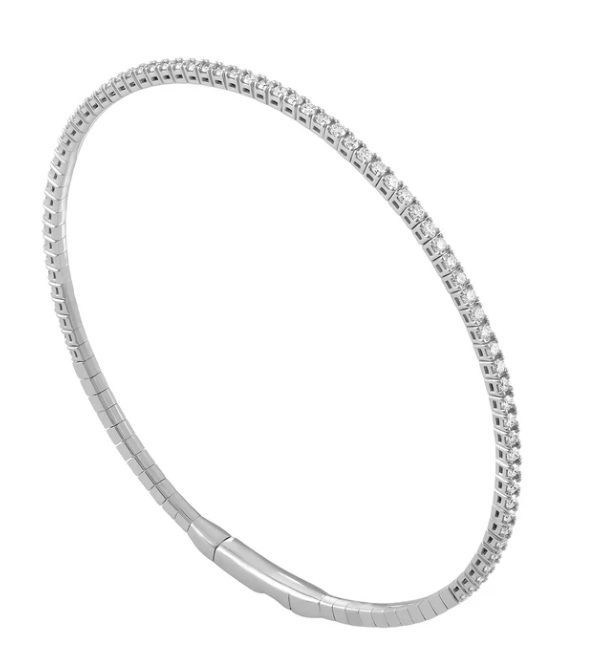 Tennis Flexible Bangle Share Prong