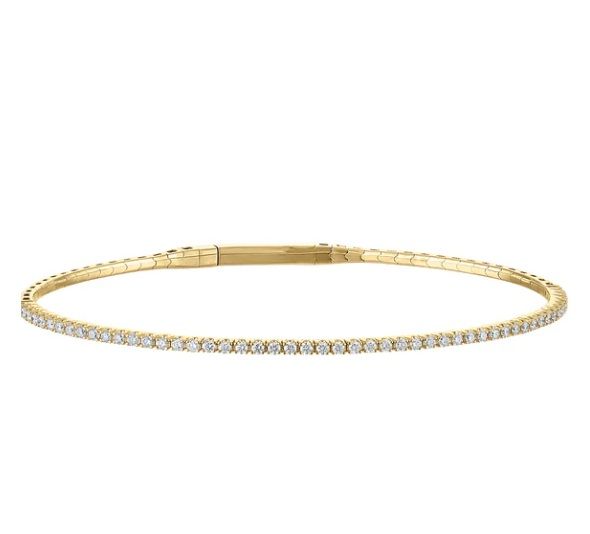 Tennis Flexible Bangle Share Prong