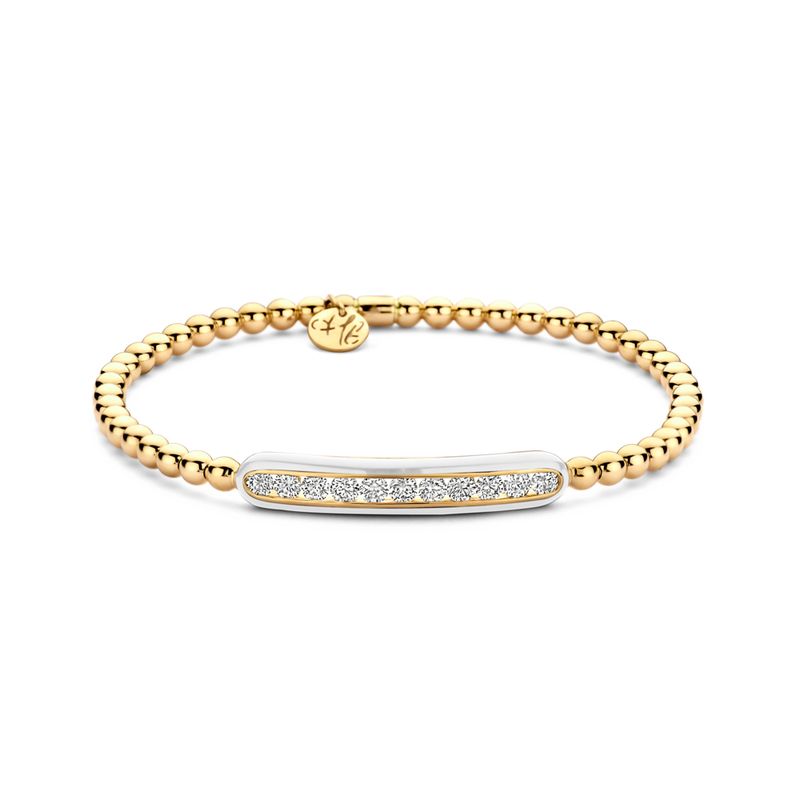 18K Yellow Gold Diamond Stretch Bracelet