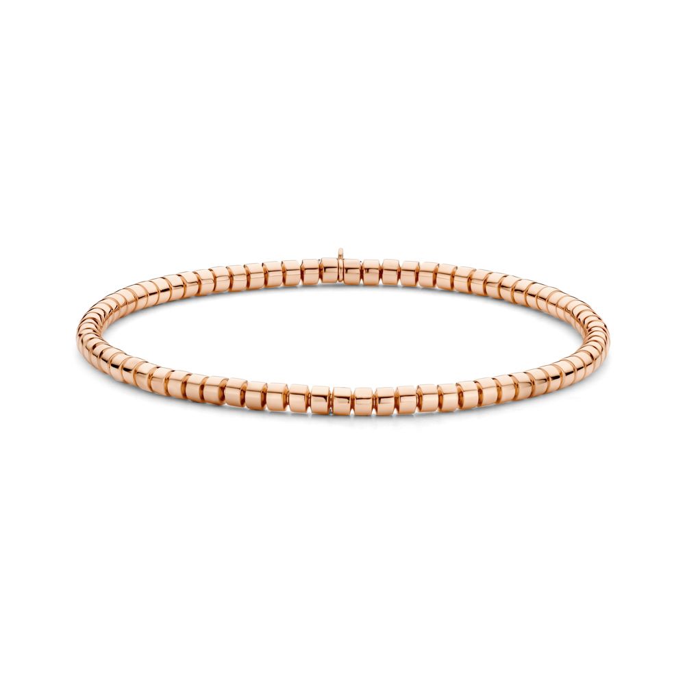 18K Rose Gold Men Stretch Bracelet