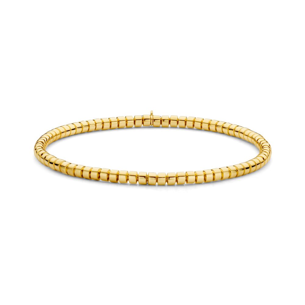 18K Yellow Gold Men Stretch Bracelet