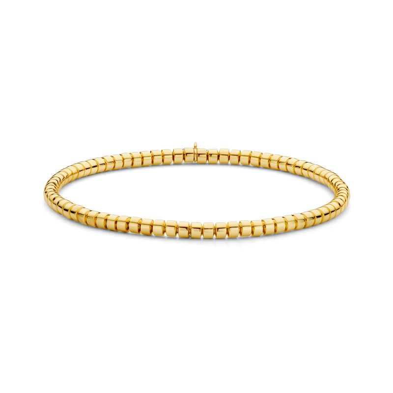 18K Yellow Gold Men Stretch Bracelet