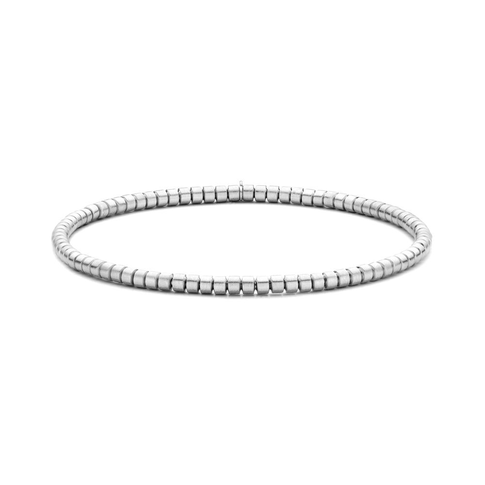 18K White Gold Men Stretch Bracelet