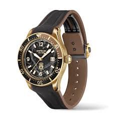 Iced Sea Black Auto Date Dial Black Gold Bezel