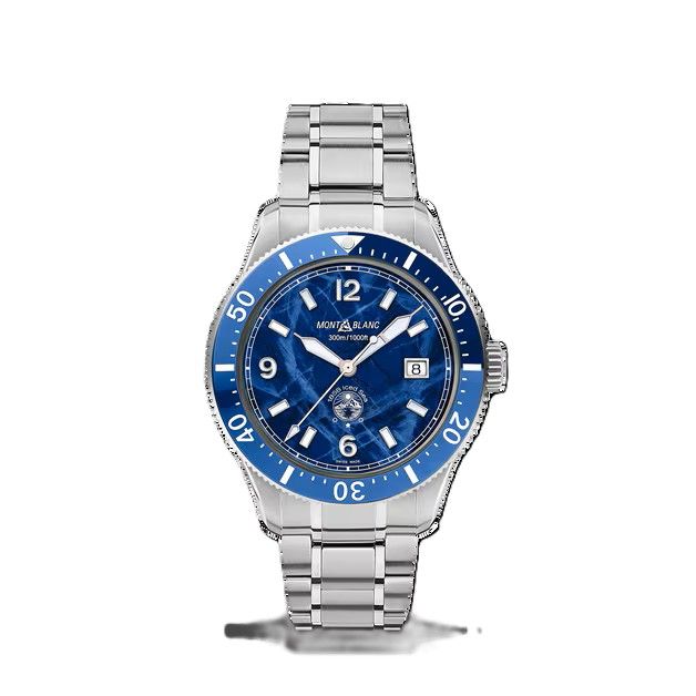 Ss 41mm Automatic Blue 1858 Iced Sea Bracelet
