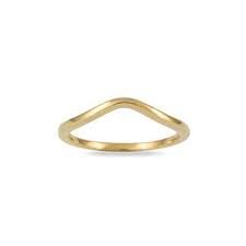 18K Yellow Gold Wave Band