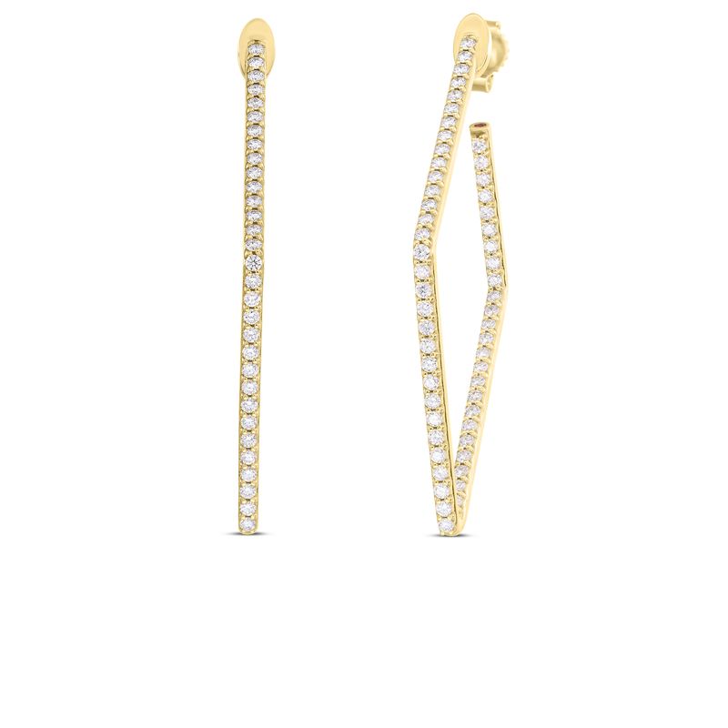 18K Yellow Diamond Medium Shape The Perfect Diamond Hoop®  Earrings