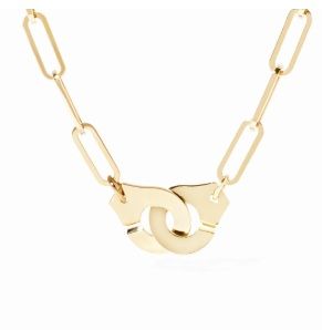 dinh van Menottes Large 18K Yellow Gold Mixed Link Necklace