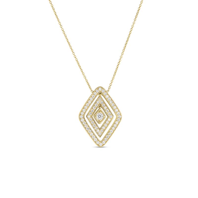 18K Yellow Gold Diamante Large Diamond Necklace