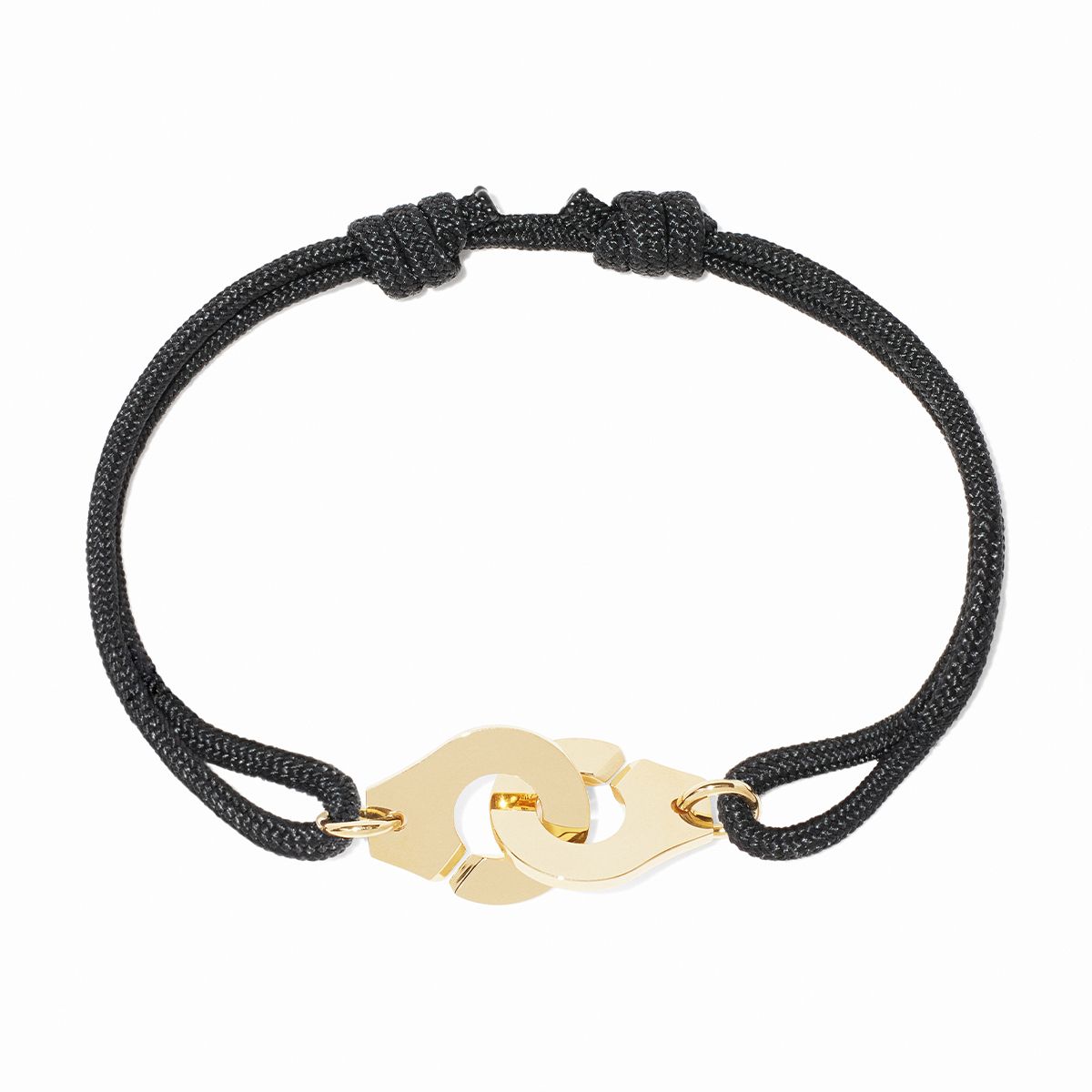 dinh van Menottes R12 18K Yellow Gold on Cotton Cord Bracelet