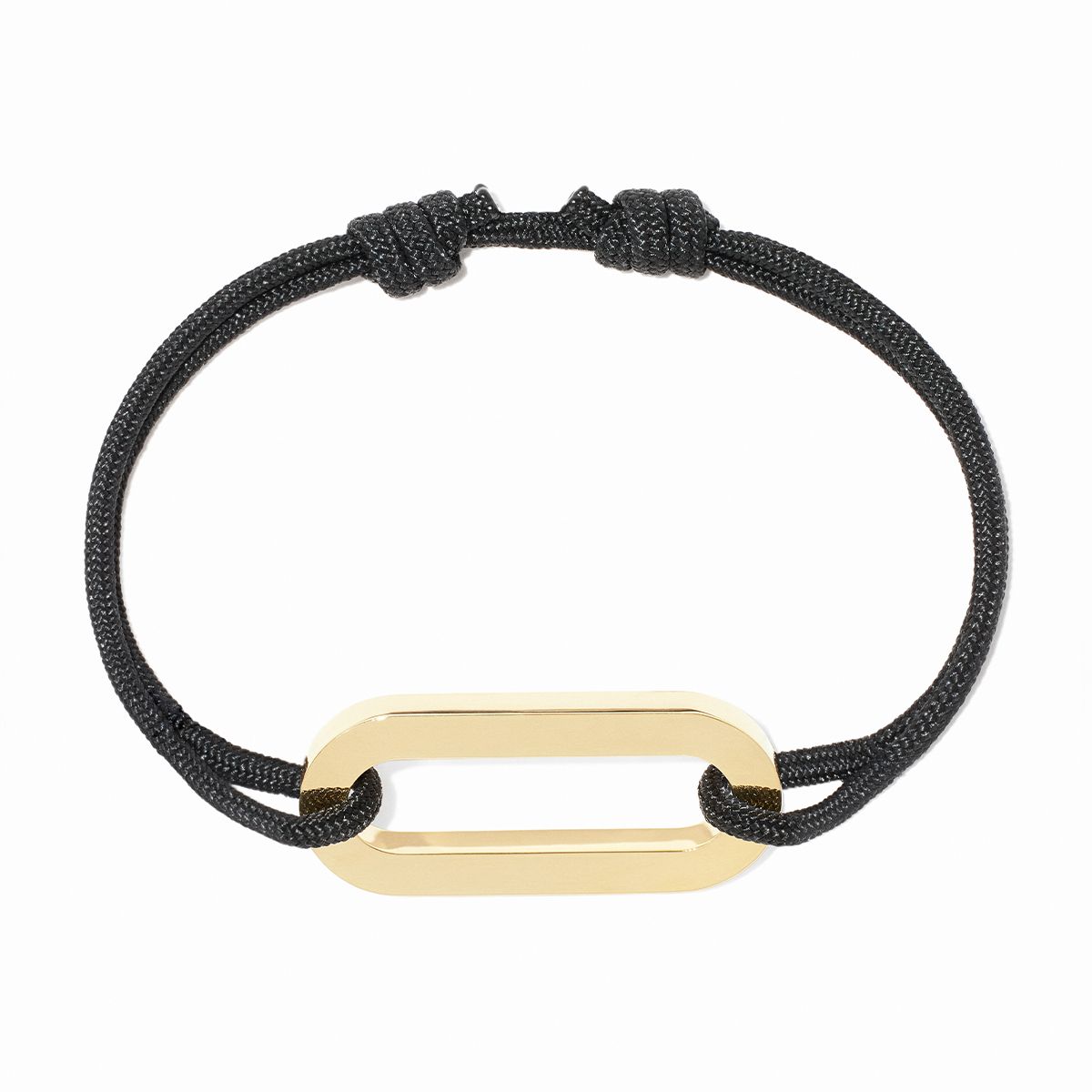 dinh van Maillon XL 18K Yellow Gold on Cotton Cord Bracelet
