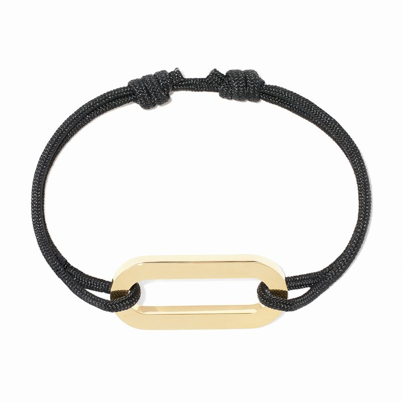 dinh van Maillon XL 18K Yellow Gold on Cotton Cord Bracelet