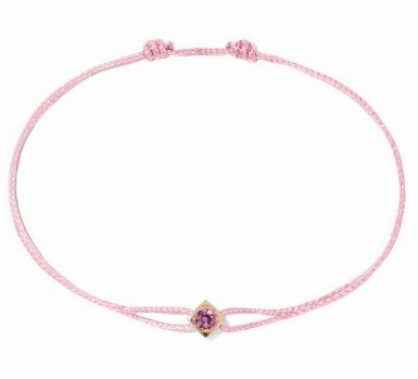 18K Yellow Gold Le Cube Diamondant Sm Pink Sapphireh CoRound Bracelet