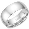Platinum Dome High Polish Wedding Band