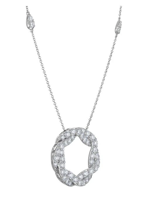 Twisted Diamond Circle Pendant