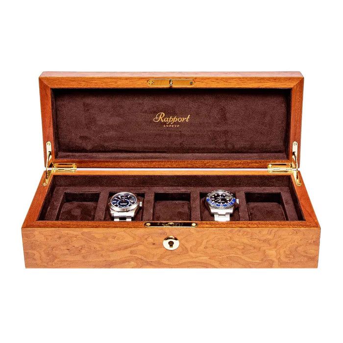 Heritage Five Watch Box - Burr Walnut