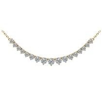 14K Yellow Gold 1.15 Ct Diamond Graduated Necklace