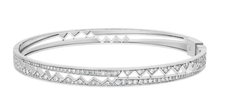 Capture Me Diamond Bangle Bracelet White gold