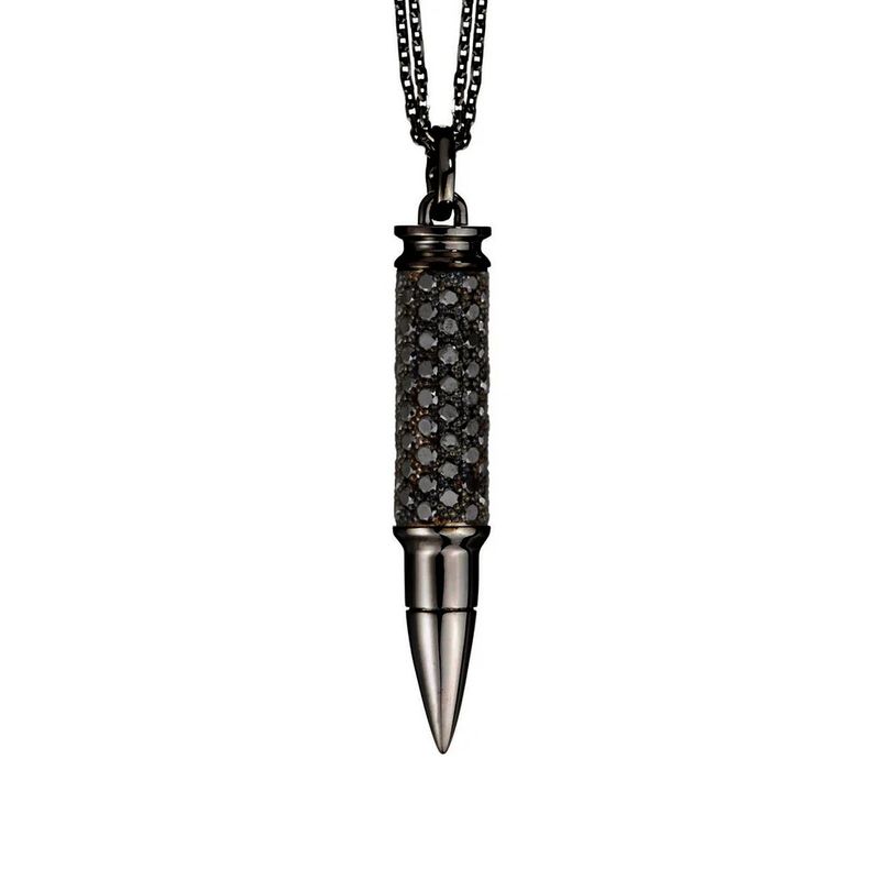 18KW Fatal Attraction Pendant with Diamonds on Chain