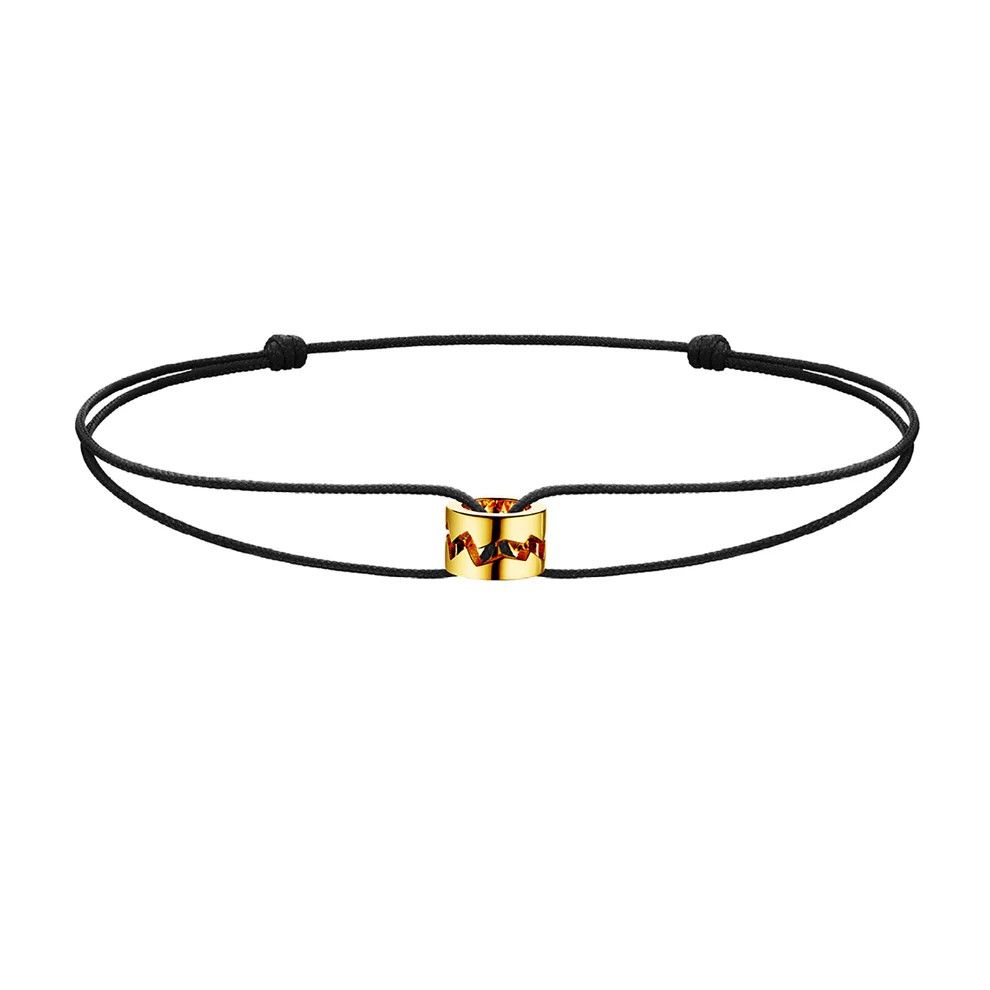 18KY Capture Me Circular Red Cord Bracelet