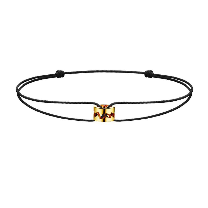 18KY Capture Me Circular Red Cord Bracelet