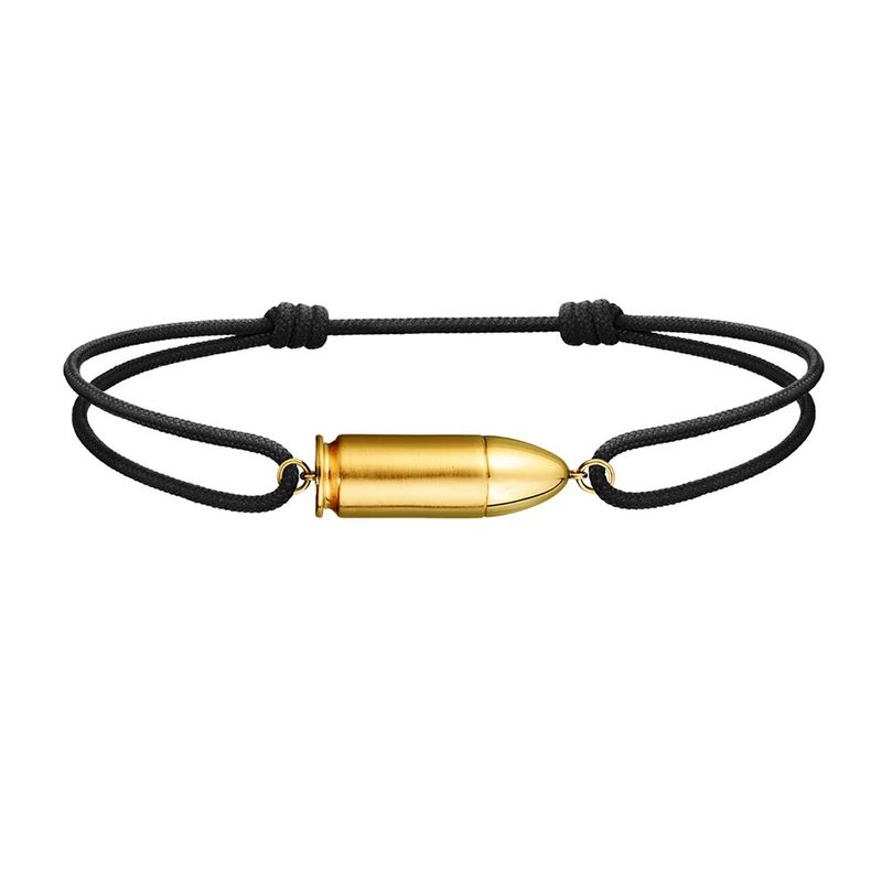 18KY Bang Bang Black Cord Bracelet