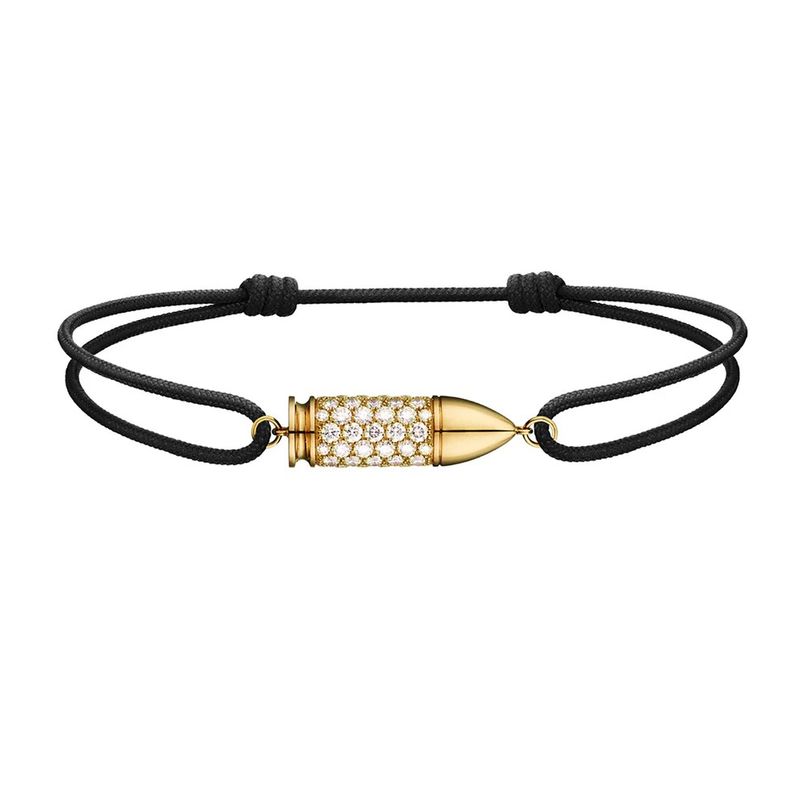 18KY Bang Bank Cord Bracelet w/Pave Diamonds