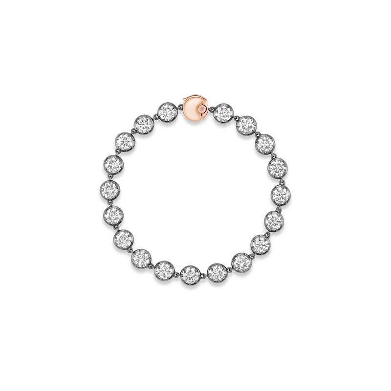 18K Rose Gold 5.58 Ctw Round Diamond Tennis Bracelet