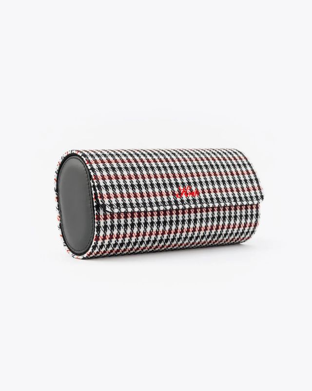 Pepita Houndstooth Red  3-Watch Case
