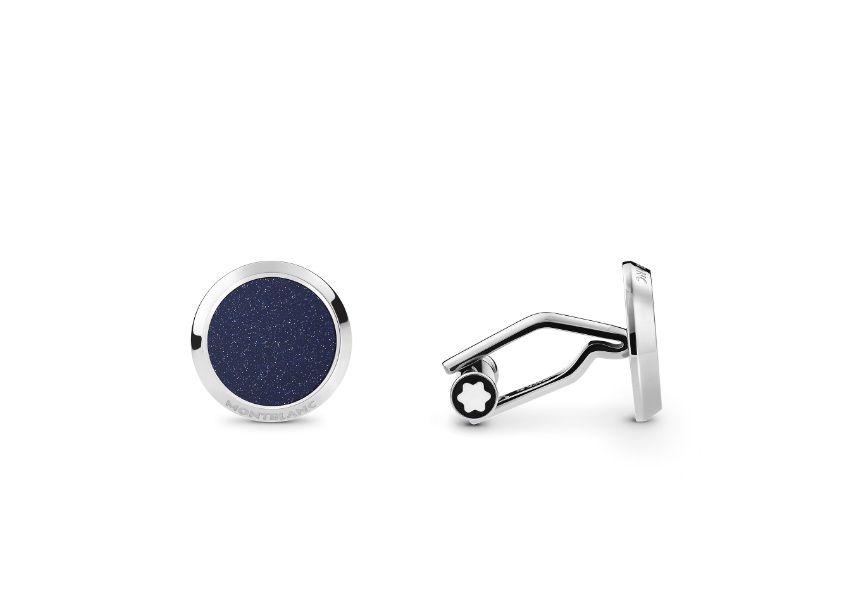 Meisterstück Cufflinks Blue Goldstone Inlay