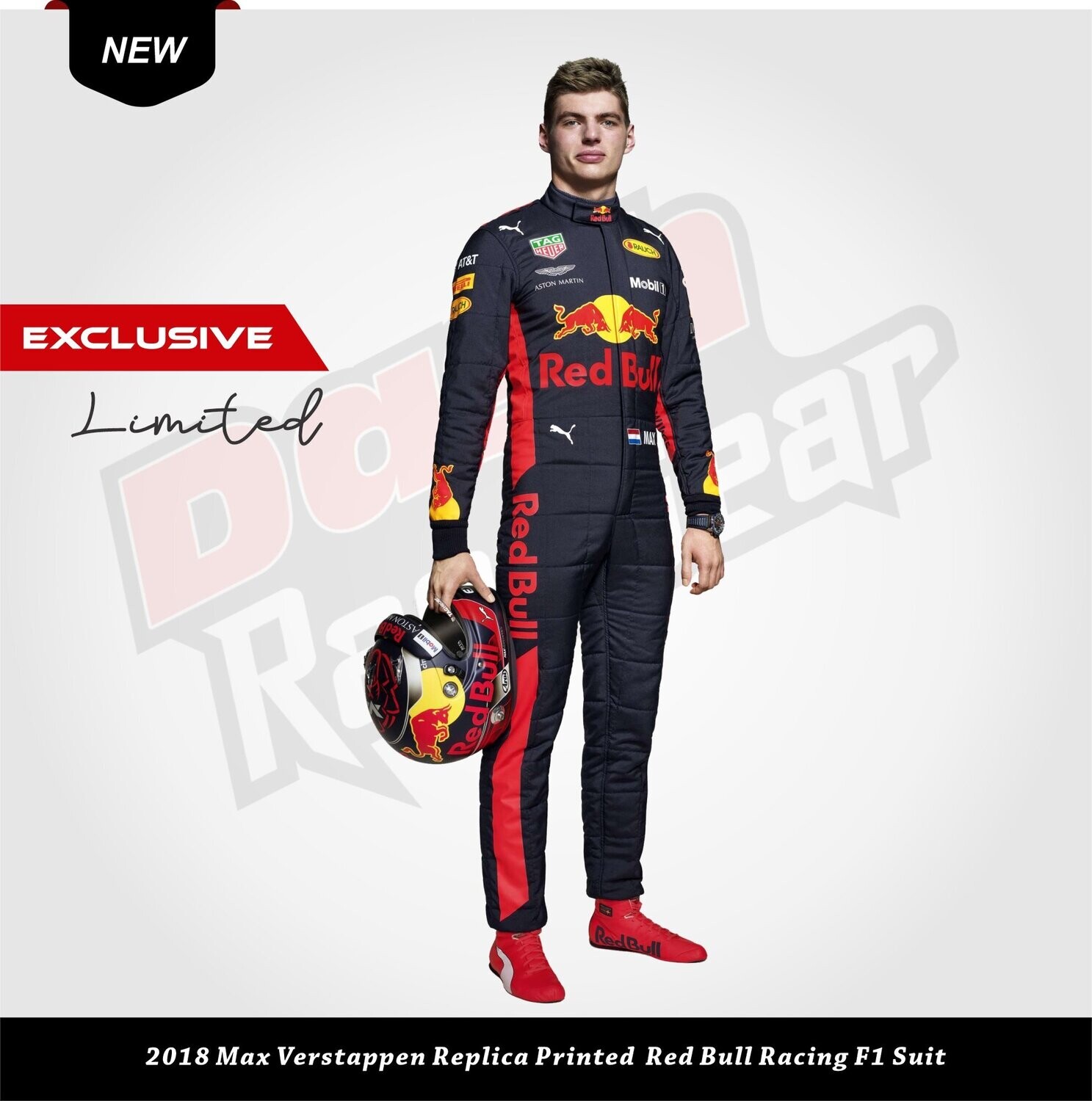 Max Verstappen Replica Red Bull Racing F1 Suit 2018