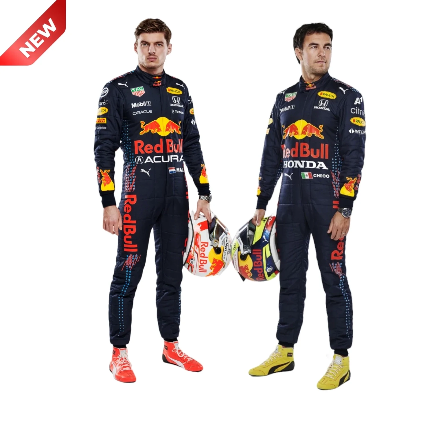 2021 Sergio Perez Max Verstappen Red Bull F1 Race Suit