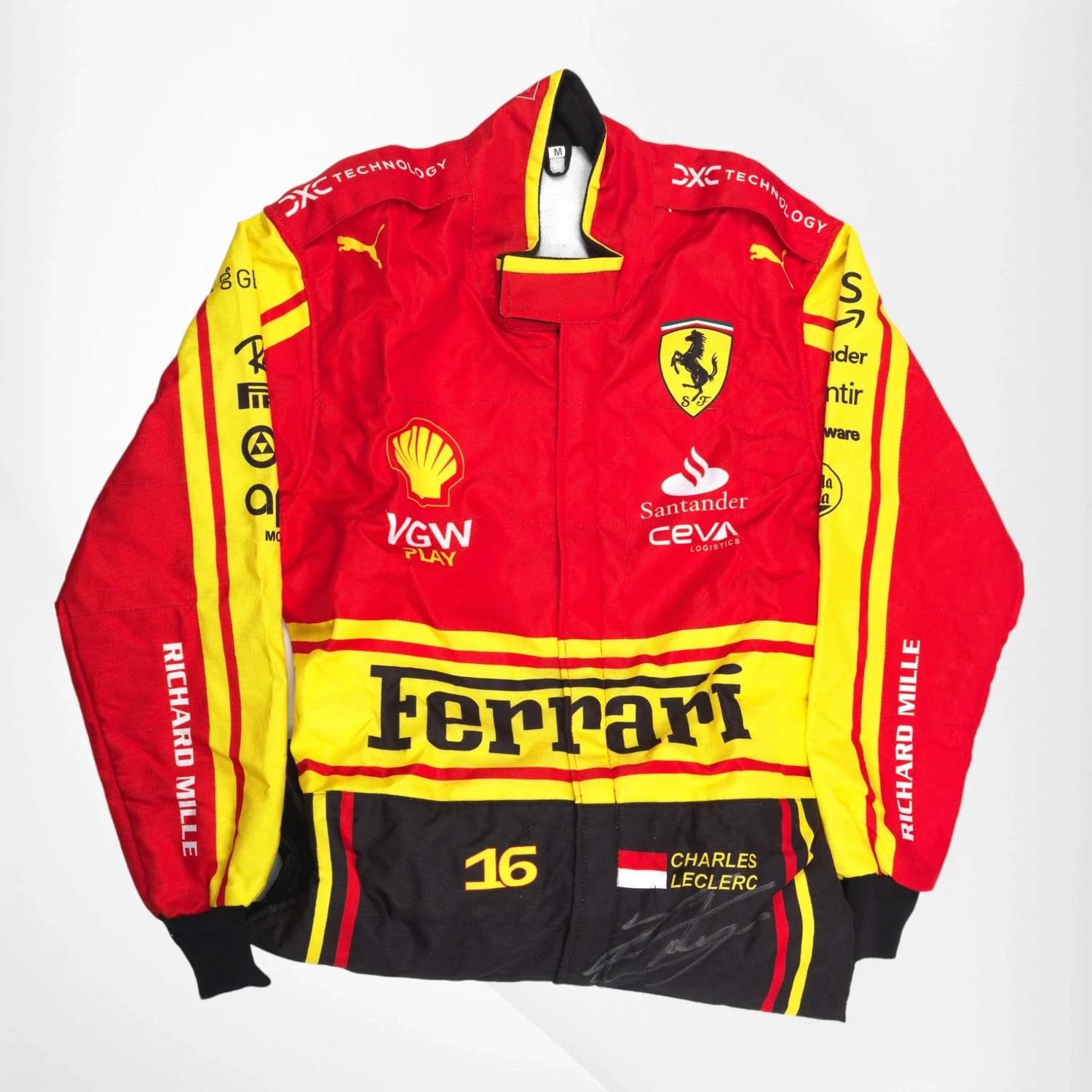 2023 Charles Leclerc signed Ferrari replica Race Suit - Monza GP