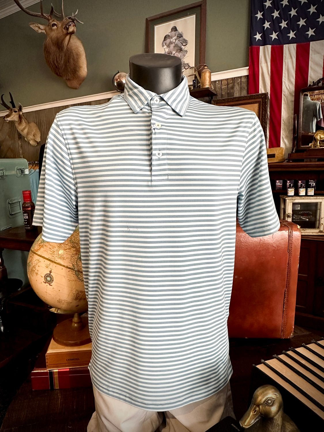 Sarasota Stripe Polo, Sweet Water