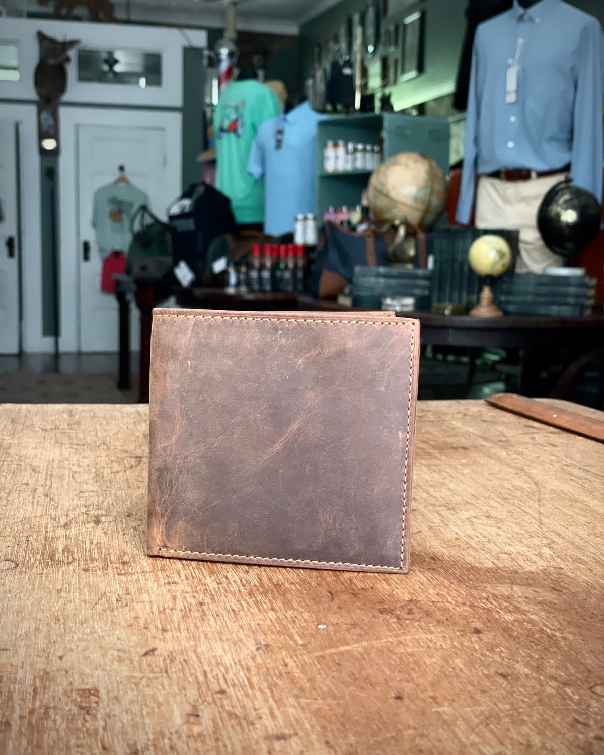 Hunter Brown Leather Bifold Wallet