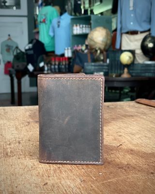 Hunter Brown Leather Front Pocket Wallet