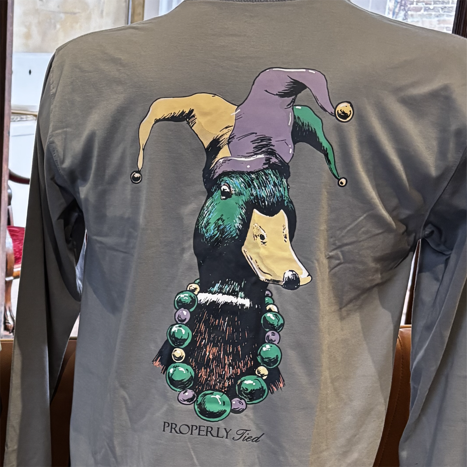 Mardi Gras Mallard LS T-shirt